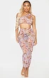 Топ сіточкой з принтом ренесанс на одне плече 3XL PrettyLittleThing - зображення 2