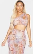 Топ сіточкой з принтом ренесанс на одне плече 3XL PrettyLittleThing - зображення 3