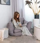 Бескаркасное кресло Velvet 90х60х70 см серое - изображение 2