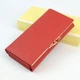 Кошелек женский кожаный классический на кнопке с монетницей 18x9x3 см Красный - изображение 4