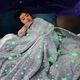 Теплий плед, що світиться Magic Blanket Ковдра для дітей та підлітків (100x150см) Сірий - зображення 6