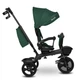 Велосипед трёхколёсный Lionelo Kori 2в1 Green Emerald магниевый сплав 9,15 кг, колёса резина 10"+8" без проколов, поворотное сиденье 180°, регулируемая родительская ручка, капюшон 3 уровня - изображение 3