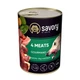 Влажный корм Savory для собак с четырьмя видами мяса 400 г (4820232630396) - изображение 5