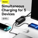 Сетевое зарядное устройство Baseus 100W EU GaN3 Pro Desktop Powerstrip AC+ 2x Type-C + 2x USB Type-A + кабель Type-C to Type-C 100W 20V/5A 1m Black (PSZM000401) Fast Qiuck Charger QC4.0+PD CCGAN100-1ACE - изображение 9