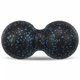 Мяч массажный двойной для мфр и самомассажа Zelart Duoball 1137 размер 24х12 см Black-Blue - изображение 2