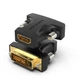 Адаптер Vention HDMI Жіночий DVI (24+1) Male Adapter Black (AILB0) (AILB0) - зображення 1