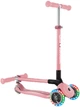 Самокат Globber Primo Foldable Lights колеса с подсветкой до 50 кг 3+ Пастельно-розовый (432-211-3) - изображение 2