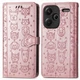 Чохол Embossed Cat and Dog для Xiaomi Redmi Note 13 Pro Plus 5G книжка шкіра PU з візитницею рожеве золото - зображення 7
