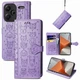Чехол Embossed Cat and Dog для Xiaomi Redmi Note 13 Pro Plus 5G книжка кожа PU с визитницей фиолетовый - изображение 1