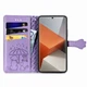 Чехол Embossed Cat and Dog для Xiaomi Redmi Note 13 Pro Plus 5G книжка кожа PU с визитницей фиолетовый - изображение 2