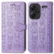 Чехол Embossed Cat and Dog для Xiaomi Redmi Note 13 Pro Plus 5G книжка кожа PU с визитницей фиолетовый - изображение 7