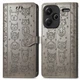 Чохол Embossed Cat and Dog для Xiaomi Redmi Note 13 Pro Plus 5G книжка шкіра PU з візитницею сірий - зображення 7