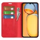 Чехол Taba Retro-Skin для Xiaomi Poco C65 книжка кожа PU с визитницей красный - изображение 2