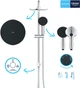 Смеситель для душа GROHE QuickFix Precision Flow 34840000 с душевой системой GROHE Quickfix Vitalio Start 200 26991001 (UA202908TR) - изображение 2