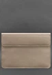 Шкіряний чохол-конверт BN на магнітах для MacBook 16 дюйм, світло-бежевий - изображение 3