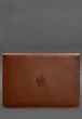 Шкіряний чохол-конверт BN на магнітах для MacBook 15 дюйм, світло-коричневий - изображение 4