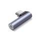 Перехідник адаптер кутовий Audio Aux 3.5 mm - Type-C Metal Gray - зображення 7