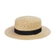 Соломенная шляпа с черной лентой бежевый - изображение 1