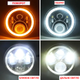 Оптика Фары Ваз 2106 60 ватт Универсальные светодиодные фары Led 5.75 дюймов ДХО Ангельские глазки фары (1 ШТ) - изображение 8