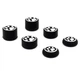 Силиконовые накладки на стики Paws 6в1 Black/White для геймпадов геймпадов Sony DualSense PS5 / DualShock PS4 / Xbox Series|One / Pro Controller [455862614] - изображение 1