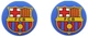 Силіконові накладки на стіки FC Barcelona для геймпадів Sony DualShock PS4 / DualSense PS5 / Xbox Series|One / Pro Controller (2шт.) [455862629] - зображення 1