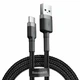 Кабель 1м. USB to Type-C 3A Cafule, Black-Gray Baseus для зарядки и передачи данных (CATKLF-BG1) - изображение 1