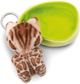 Brelok Nici Green Sleeping Pets pluszowy kot Bengalski 8 cm Brązowy + koszyk Zielony (4012390499872) - obraz 5