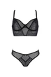 Комплект Passion DROSERA SET ECO (бюстье и трусики стринги) Черный L/XL - изображение 4