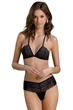 Комплект Passion KERRIA BIKINI ECO (бралетт и трусики-бикини) Черный L/XL - изображение 1