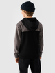 Дитяче худі на флісі 4F SWEATSHIRT M1222 128 Чорний 4FJWAW24TSWSM1222-20S - изображение 2