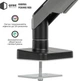 Настольное крепление для монитора Qube RGB4920G 17-49" до 20 кг Серо-Черное (RGB4920G) - изображение 5