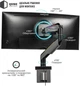 Настольное крепление для монитора Qube RGB4920G 17-49" до 20 кг Серо-Черное (RGB4920G) - изображение 8