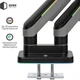 Настольное крепление для двух мониторов Qube RGB3520GD 17-35" до 2x20 кг Черное (RGB3520GD) - изображение 6