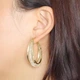 Серьги-конго с изысканным плетением EarHoop, золотистые - изображение 5