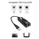 Проводной сетевой адаптер / переходник USB 3.0 к Ethernet RJ45 LАN 10/100 Мбит/с для ПК, черный (92514769) - изображение 3