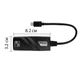 Провідний адаптер / перехідник USB Type C до Ethernet RJ45 LАN 10/100/1000 Мбіт/с для ПК, чорний (92515152) - зображення 5