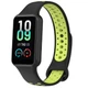 Ремінець силіконовий MRK Nike Style для фітнес браслета Mi Smart Band 8 Active/ Redmi Smart Band 2 чорний з жовтим (mrk3472) - зображення 1