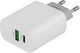 Мережевий зарядний пристрій XO L64 USB-A USB-C 18W White (L64.white) - зображення 1