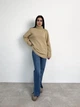 Свитер вязаный оверсайз женский ARTKNIT Sofia One Size Бежевый (4823093466654) - изображение 4