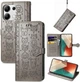 Чохол Embossed Cat and Dog для Xiaomi Redmi Note 14S книжка шкіра PU з візитницею сірий - зображення 1