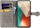 Чохол Embossed Cat and Dog для Xiaomi Redmi Note 14S книжка шкіра PU з візитницею сірий - зображення 2