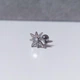 Серьга штанга для хряща, хеликса, трагуса, козелка DeKolie MK1197-12 серебряный - изображение 2