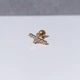 Серьга штанга для пирсинга уха, хряща, хеликса DeKolie MK1197-25 золотой - изображение 7