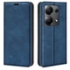 Чехол Taba Retro-Skin для Xiaomi Redmi Note 13 книжка с визитницей кожа PU синий - изображение 1