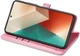 Чохол Embossed Cat and Dog для Xiaomi Redmi Note 14S книжка шкіра PU з візитницею рожевий - зображення 3