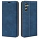 Чехол Taba Retro-Skin для Samsung Galaxy A24 / A245 книжка с визитницей кожа PU синий - изображение 1