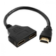 Адаптер розгалужувач HDMI на 2 HDMI (спліттер) / Комутатор / Чорний - зображення 3
