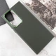 Кожаный чехол Epik Bonbon Leather Metal Style для Samsung Galaxy S23 Ultra Зеленый / Army green - изображение 4