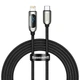 Кабель Baseus Display Fast Charging Cable Type-C to Lightning 20W 2m CATLSK-A01 Black - зображення 1