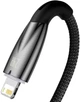 Кабель Baseus Glimmer Series Fast Charging Cable USB to Lightning 2.4A 1m CADH000201 Black - зображення 3